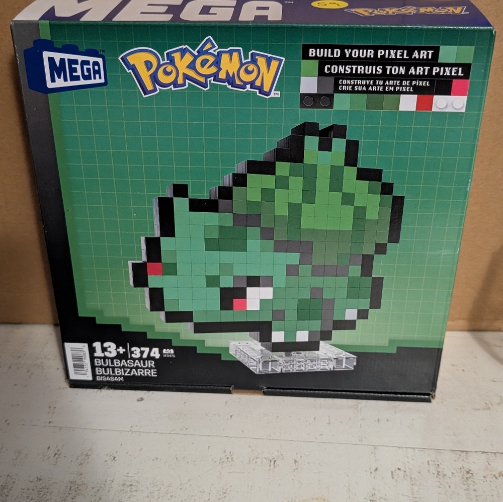 Mega Building Blocks Pokemon Pixel Art Bulbasaur  Toy Figure Brand New In Box